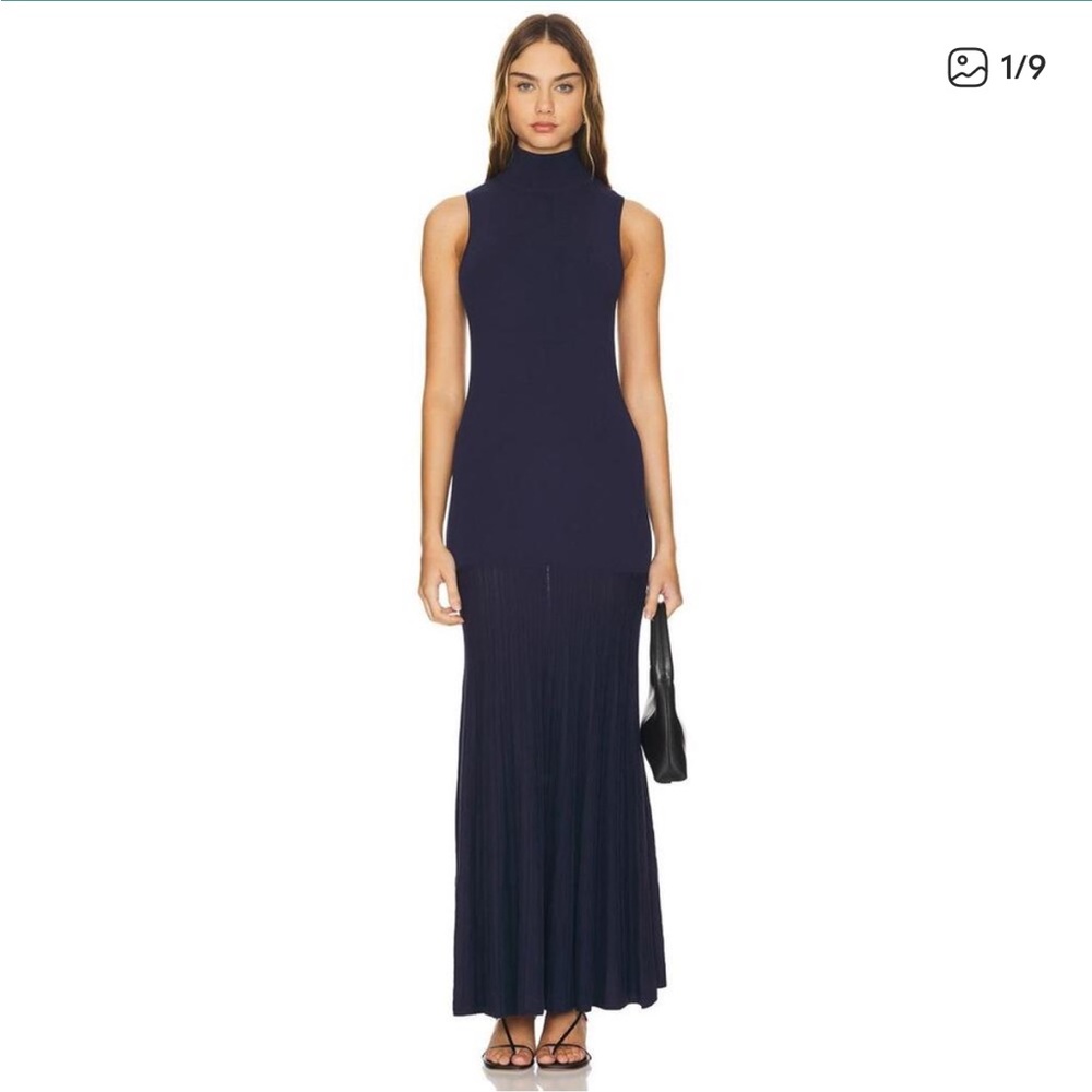Line & Dot Paulina Maxi Sweater Dress in Navy